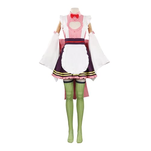 ExaRp Demons Slayers Kanroji Mitsuri Anime Club Kleid Mädchen Verkleidung Anime Cosplay Kostüm für Party Halloween von ExaRp