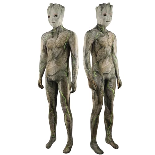 ExaRp Guardians Of Galaxys Groot Tree Cosplay Bodysuit Halloween Anime Kostüm Einteiler Anime Rollenspiel Fancy Outfits Jumpsuit von ExaRp