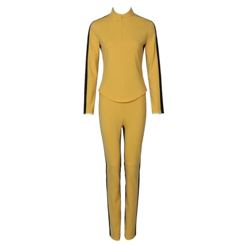 ExaRp Kill Bill Gelber Anzug Anime Club Kleid Mädchen Verkleidung Anime Cosplay Kostüm für Party Halloween von ExaRp