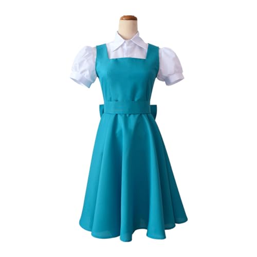 ExaRp Ranma 1/2 Tendo Akane Schulaufführung blaues Kleid Anime Club Kleid Mädchen Verkleidung Anime Cosplay Kostüm für Party Halloween von ExaRp