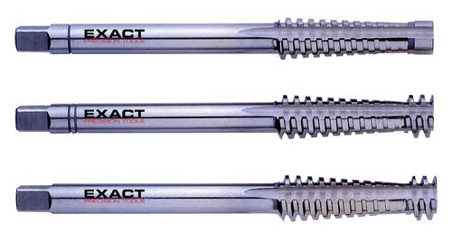 Exact 01724 Handgewindebohrer-Set 3teilig TR Tr18 4mm Rechtsschneidend DIN 103 HSS 1 Set von Exact