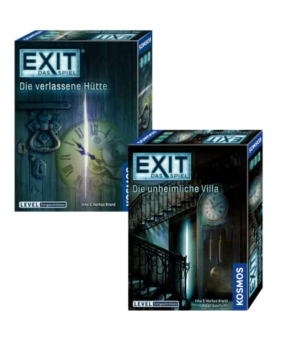 Exit Kosmos Spiele 694036 unheimliche Villa + Kosmos Spiele 692681 Spiel, Die verlassene Hütte; 2 Escape Room Spiele für Zuhause von LNEE