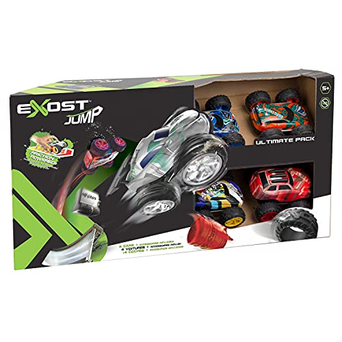 Exost 20633 Jump/Shox Ultimate Pack, Silverlit, Reibungsbetrieben, Rennwagen-Spielzeug für Jungen & Mädchen, Mehrfarbig, 40 x 9 x 20 cm von Exost