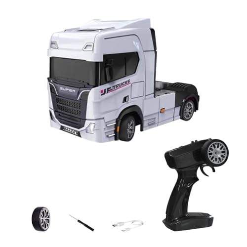 ExploTex 1:43 RC-Drift-Sattelzug, 2.4G Mini-Drift-Sattelzug mit Gyroskop, Verkehrskegeln und Drift-Reifen, geeignet für RC-Hobbyisten und Sammler ExploTex 1:43 RC-Drift-Sattelzug, 2.4G Mini-Drift-Sattelzug mit Gyroskop, Verkehrskegeln und Drift-Reifen, geeignet für RC-Hobbyisten und Sammler von ExploTex