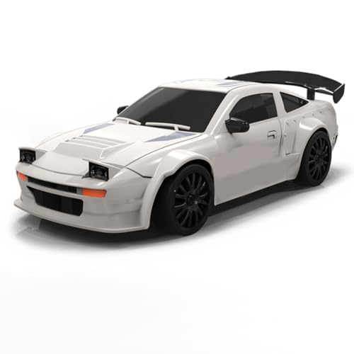 ExploTex Maßstab 1/24 RC 4WD Drift Car mit Steuerbaren Lichtern, 2.4G Mini Zwei Geschwindigkeit Schalten 15km/h Elektro-Rennwagen-Modell (RTR-Version) von ExploTex