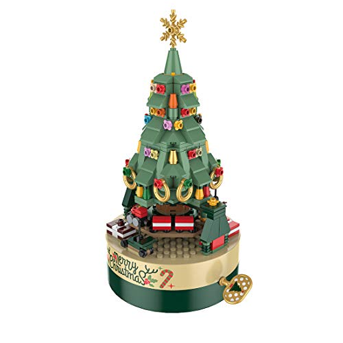 ExploTex Weihnachtsbaum Uhrwerk-Spieluhr Bausatz, Weihnachtsserie Clockwork Music Box Serie Bausteine-Set, Tolles Geschenk für Geburtstage, Weihnachten(360 Teile) von ExploTex