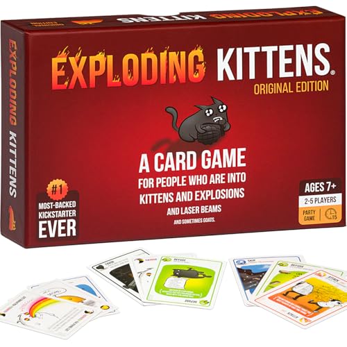 Exploding Kittens Original Edition - Hilarious Card Game for Family - Easter Basket Stuffer - Easter Party Game for Ages 7 and Up - 56 Cards - 2-5 Players - 15 Minutes of Play von Exploding Kittens