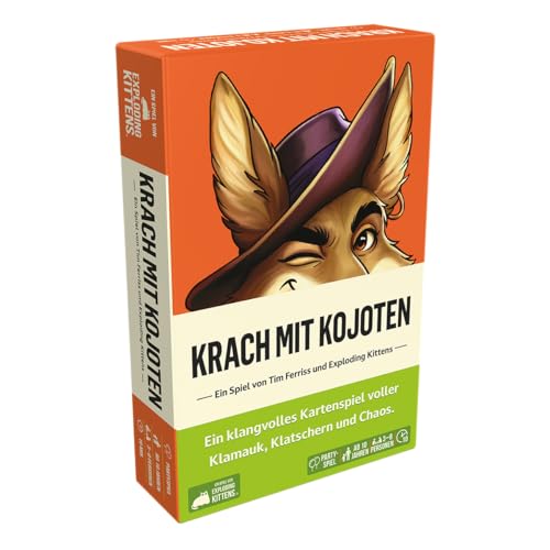 Exploding Kittens, Krach mit Kojoten, Partyspiel, 3-8 Spieler, ab 10+ Jahren, 10 Minuten, Deutsch Exploding Kittens, Krach mit Kojoten, Partyspiel, 3-8 Spieler, ab 10+ Jahren, 10 Minuten, Deutsch von Exploding Kittens