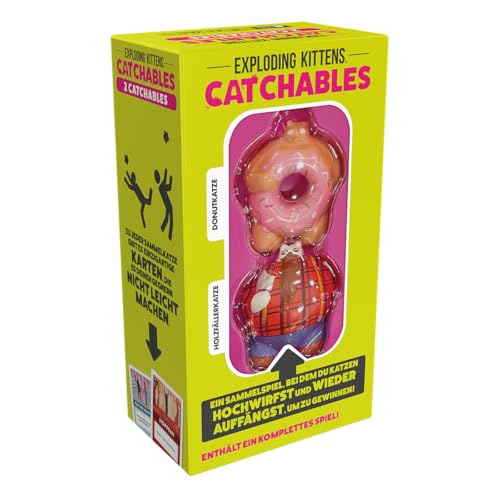 Exploding Kittens – Catchables – 2er-Pack Nr. 1 Donutkatze & Holzfällerkatze, Sammelkatzenspiel – Spielzeit: 10 Min. – Wurfspiel für Partys und Familienabende für 2–4 Erwachsene und Kinder ab 8 Jahren Exploding Kittens – Catchables – 2er-Pack Nr. 1 Donutkatze & Holzfällerkatze, Sammelkatzenspiel – Spielzeit: 10 Min. – Wurfspiel für Partys und Familienabende für 2–4 Erwachsene und Kinder ab 8 Jahren von Exploding Kittens