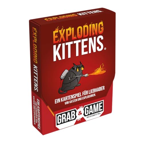 Exploding Kittens, Exploding Kittens: Grab & Game, Partyspiel, Kartenspiel, 2-4 Spieler, Ab 7+ Jahren, 10 Minuten, Deutsch von Exploding Kittens