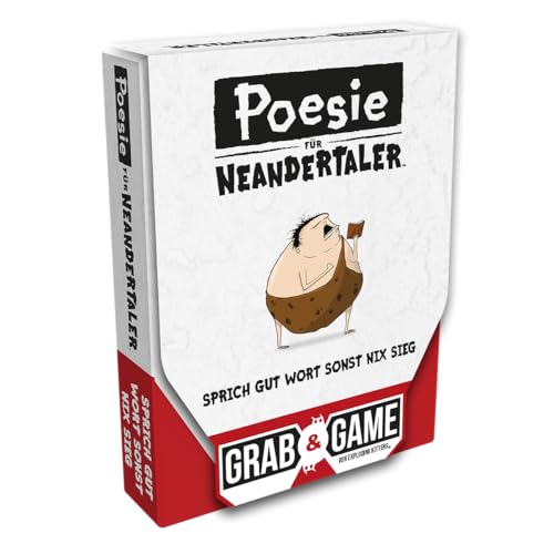 Exploding Kittens, Poesie für Neandertaler: Grab & Game, Partyspiel, Kartenspiel, Ab 2+ Spieler, Ab 7+ Jahren, 10 Minuten, Deutsch, Mehrfarbig, Bunt von Exploding Kittens