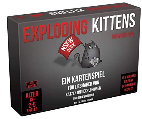 Exploding Kittens | Exploding Kittens – NSFW Edition | Grundspiel | Partyspiel | Kartenspiel | 2-5 Spieler | Ab 18+ Jahren | 15+ Minuten | Deutsch von Exploding Kittens