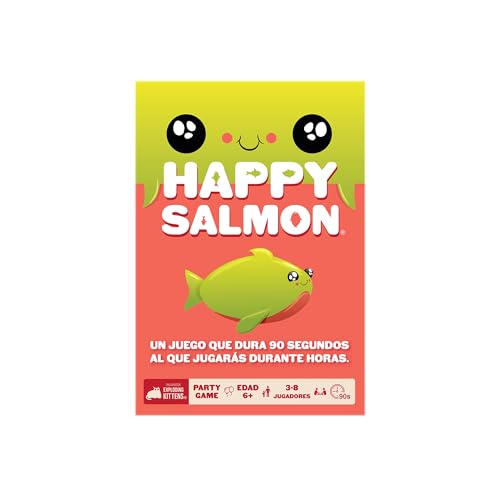 Exploding Kittens - Glücklicher Lachs - Spanisches Kartenspiel,‎Mehrfarbig von Exploding Kittens