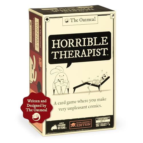 Exploding Kittens Horrible Therapist: Extra Horrible Edition by 3-8 Players - Ages 17+ - 15 Minutes to Play - Explicit Comic Building Game - Party Game, Family Game Night, Adult Card Game von Exploding Kittens