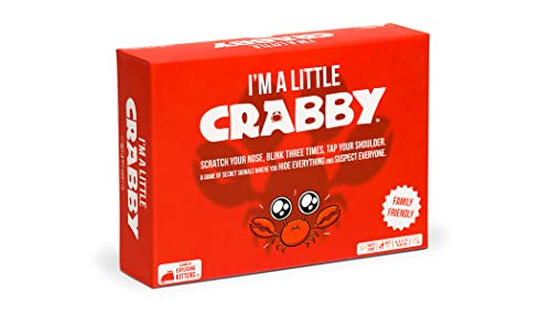 Exploding Kittens I'm A Little Crabby 4–10 Spieler – ab 7 Jahren – 15 Minuten zum Spielen – Sneaky Matching-Kartenspiel – Partyspiel, Familienspielabend, Kartenspiel für Kinder und Erwachsene von Exploding Kittens