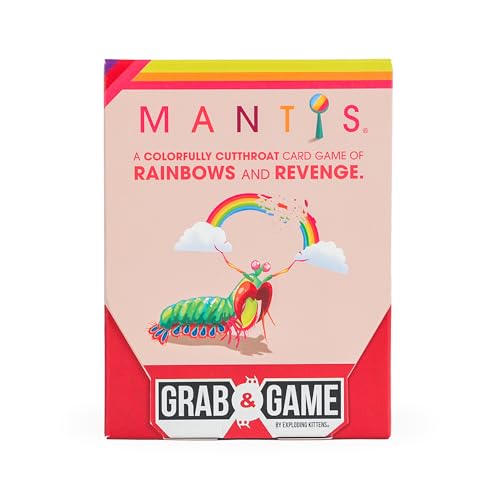 Exploding Kittens Mantis Grab & Game by Pocket-Sized Party Game with Vibrant Art & Addictive Gameplay for 2-4 Players Ages 7+ - Ideal Travel Game for Families on The Go von Exploding Kittens