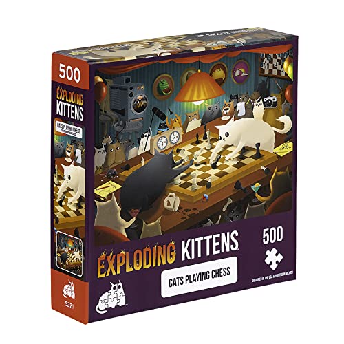 Exploding Kittens PCHESS-500-6 Katze Puzzle, Multi von Exploding Kittens