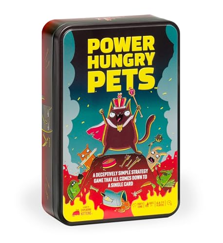Exploding Kittens - Power Hungry Pets in Collectible Tin - 2-6 Players - Ages 7+ - 15 Minutes to Play - Strategic and Simple Card Game - Party Game, Family Game Night, Kid and Adult Card Game Exploding Kittens - Power Hungry Pets in Collectible Tin - 2-6 Players - Ages 7+ - 15 Minutes to Play - Strategic and Simple Card Game - Party Game, Family Game Night, Kid and Adult Card Game von Exploding Kittens