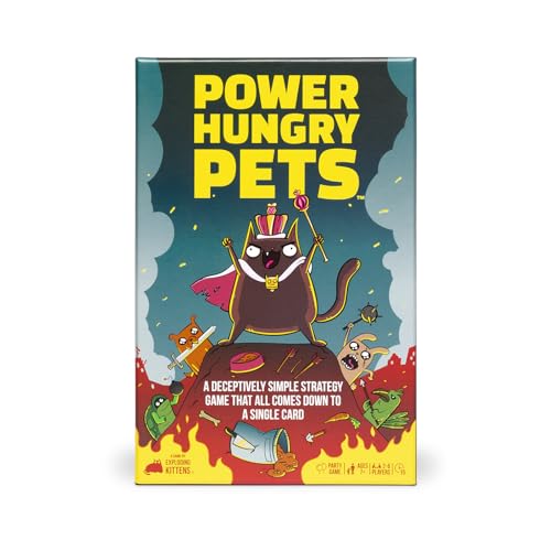 Exploding Kittens Power Hungry Pets: Strategic Card Game - Fun Family Board Game Night Adventure | Ages 7+ | 2-6 Players von Exploding Kittens