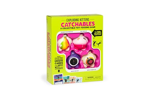 Exploding Kittens Catchables 4-Pack: Collectible Toy Tossing Games - Family Games, Adult Games, Fun Games, Party Games & Travel Card Games for Adults & Kids Ages 8+ von Exploding Kittens