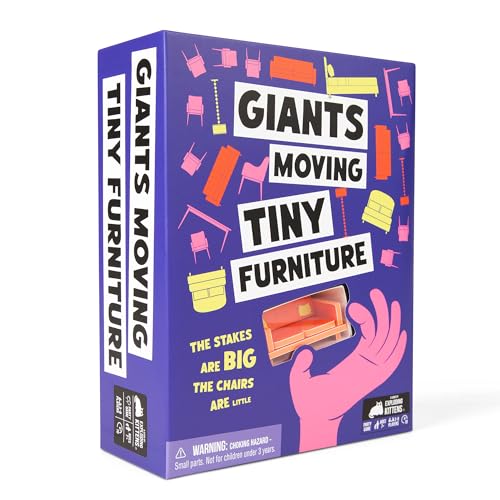 Exploding Kittens Presents: Giants Moving Tiny Furniture - The High Stakes Party Game for Teams - Family Game - 3-8 Players Ages 7+ - Great for Adults, Teens, Kids Exploding Kittens Presents: Giants Moving Tiny Furniture - The High Stakes Party Game for Teams - Family Game - 3-8 Players Ages 7+ - Great for Adults, Teens, Kids von Exploding Kittens