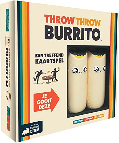 Exploding Kittens Throw Throw Burrito DE - Kartenspiel - EIN Kartenspiel und Völkerball in einem - Für die ganze Familie [DE] - Niederländische Sprache von Exploding Kittens