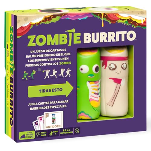 Exploding Kittens Zombie Burrito | EIN Gefangenenball-Kartenspiel, ab 7 Jahren, 3 bis 6 Spieler, 15 Minuten pro Spiel, Spanisch von Exploding Kittens