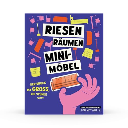 Exploding Kittens präsentiert: Riesen räumen Mini-Möbel. Das Partyspiel mit großem Druck – Familien-Teamspiel für 3–8 Personen ab 7 Jahren – Spaß für Erwachsene, Teenager und Kinder Exploding Kittens präsentiert: Riesen räumen Mini-Möbel. Das Partyspiel mit großem Druck – Familien-Teamspiel für 3–8 Personen ab 7 Jahren – Spaß für Erwachsene, Teenager und Kinder von Exploding Kittens