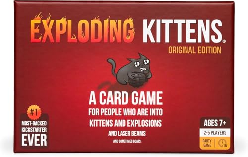 Exploding Kittens Original Edition - Hilarious Card Game for Family - Easter Basket Stuffer - Easter Party Game for Ages 7 and Up - 56 Cards - 2-5 Players - 15 Minutes of Play von Exploding Kittens