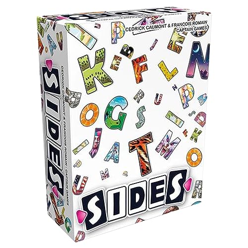 Sides Brettspiel – eine wortratende Herausforderung der Subtilität und Zusammenarbeit, Strategiespiel für Kinder und Erwachsene, ab 10 Jahren, 2–9 Spieler, 45 Minuten Spielzeit, hergestellt von von Exploding Kittens