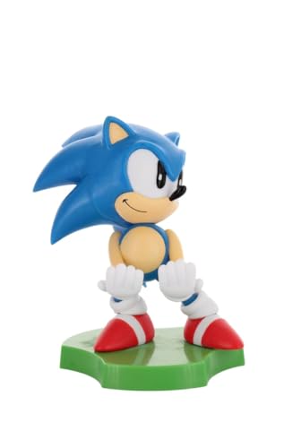 Exquisite Gaming: Holdems: SEGA - Sliding Sonic - Earbud & Phone Holder, Cable Guy, Mini Collectibles with a Twist, Classic Sonic, Licensed Figure von Exquisite Gaming