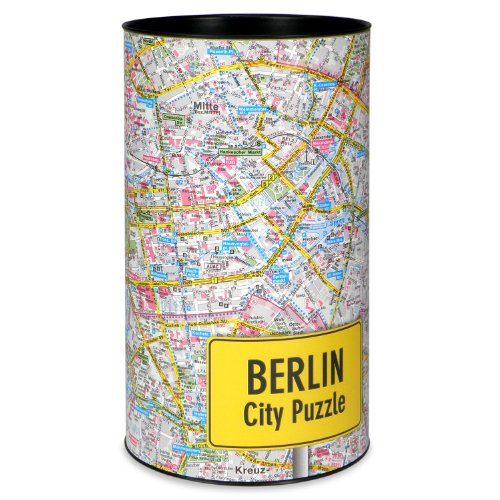 Extragoods Citypuzzle - Berlin Stadtplan Puzzle Map, als Spiel die Stadt kennenlernen, 500 Teile, Souvenir von Extragoods