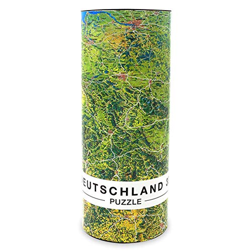 Extragoods Deutschlandkarte in 3D, Puzzle mit 1000 Teilen, Deutschland Puzzle 66 x 45 cm von Extragoods