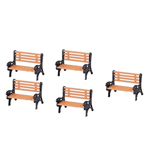 Eyccier 5PCS Mini Park Bänke Modellzug 1: 100 Bank Stuhl Stuhl Sofee Miniatur Park Bank Band Frage FÜR DEN BAIRWAY LAUT. von Eyccier