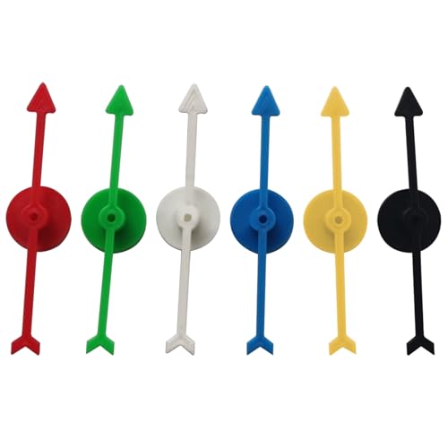 Eyccier Arrow Spinner 6pcs 3,9 -Zoll -Brettspiel Spinner in 6 Farben Plastikspinner Brettspiel Ersatz für Unterrichtshaus -Heimschule Lustiges Partyspiel. von Eyccier