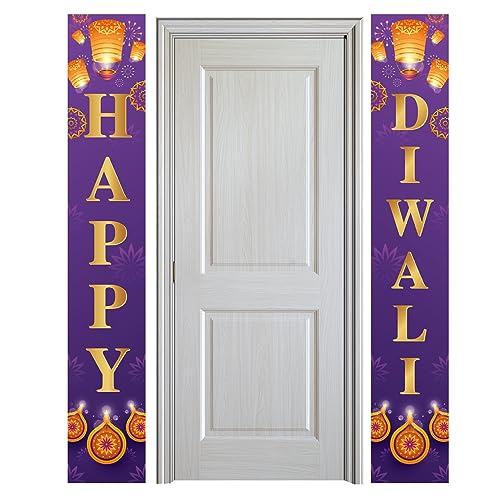 Eyccier Diwali Dekorationen Happy Diwali Banner 71x12 Zoll Außen innen Veranda Happy Diwali Zeichen Indisches Diwali Festival für Lichter Dekor und Vorräte für den Heimstil 2. von Eyccier