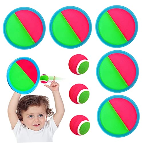 Eyccier Fang Ball Set für Beach Catch Game Throw and Catch Ball Game mit 3 Paddles 6 Bällen für Summer Beach Games Toy. von Eyccier