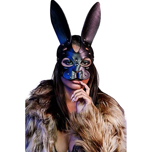 Eyccier Ledermasken für Frauen, Maskenmaske für Frauen, Tier Halbgesichtsmaske, Partymaske für Cosplay, Halloween Kostüm Accessoire von Eyccier