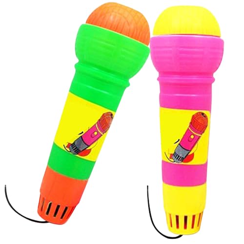 Eyccier Lustige Echo -Mikrofone Kinder tun Spielzeug Plastik Echo Mikrofon Practical Mic Mic Toy für Geburtstagsabschlüsse zufällige Farbe 2pcs. von Eyccier