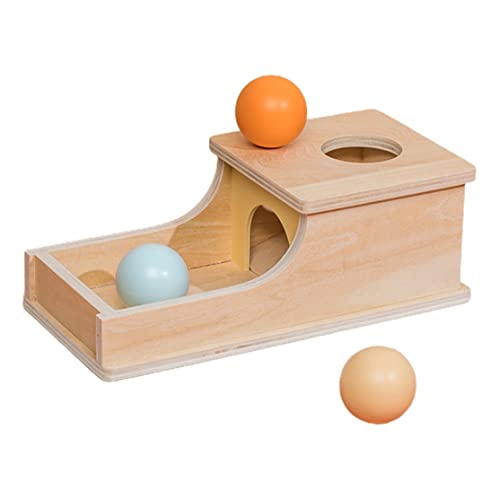 Eyccier Objekt Beständigkeit Box Holzmünzbox Spielzeug mit Schubladenformball für Kinder frühe Bildung. von Eyccier