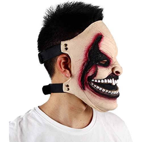 Eyccier Teufelsmaske, verstellbare elastische Halloween Karnevalsparty, Cosplay Kopfbedeckung, gruseliges Dämonenkostüm, Latex Requisiten von Eyccier
