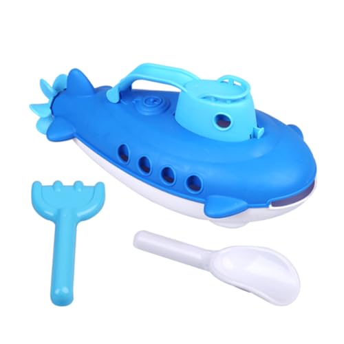 Eyccier U Boot Wasserfahrzeug mit drehendem Heckpropeller, Sommerbadespielzeug, Strandkessel, Boot, Wassersprühwerkzeug für den Außenbereich, lustige Gadgets, neuartiges Spielzeug für Kinder, blau von Eyccier