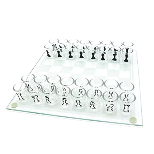 Glasschach -Set mit 32pcs Acrylbecher Schach- und Weinbecherspiel -Schuss -Glas -Schach -Set für Erwachsene. von Eyccier