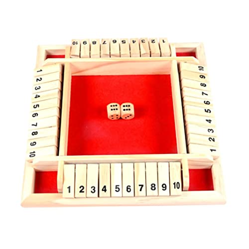 Holztisch, Brettspiel, doppelseitig, 4 Seiten, rotes Flip Brettspiel für Eltern Kind Beziehung von Eyccier