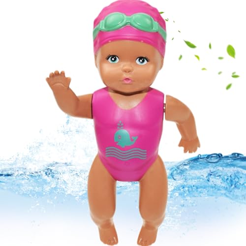 Schwimmpuppe, bewegliche Gelenke, manuelle Schwimmbabypuppe, wasserdicht Niedliche Wasser Babypuppe für Badewanne, Wasser Babypuppe, Spielzeug, Mädchen von Eyccier