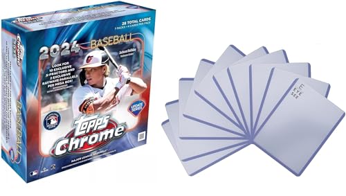 Topps 2024 Chrome Mega Box Update Series Baseballkarten & 10 Hardsleeves – 7 Packungen, je 4 Karten (insgesamt 28 Karten) von Eye See