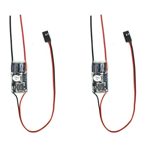 Eysaure 2X UBEC 5V BEC Vollabschirmender Entstörungs-Schaltregler für FPV-RC-Drohne-Empfänger-Netzteil (5A) von Eysaure