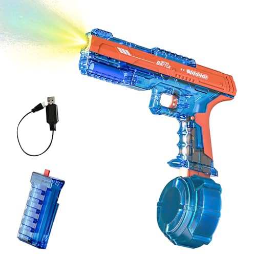 Wasserpistole Elektrisch für Kinder,elektrische wasserpistole mit LED-Licht, 500ml Wasserpistole mit Wiederaufladbare Batterie,Outdoor Water Gun Schießspiel für Erwachsene and Kinder (orange) von Eznaobo