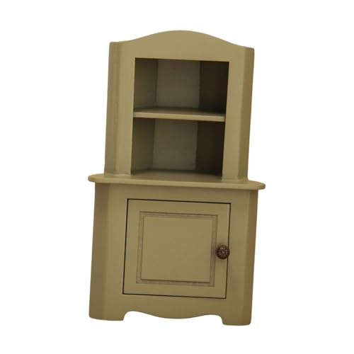 F Fityle 1/12 Dollhouse Displinetschrank Mini -Buchregal -Modell Simulation Zubehör Spielzeug für Handwerksfenster -Display -Geschenkrollenspiele, GrÜn von F Fityle