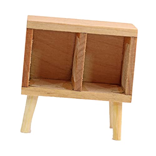 F Fityle 1/12 Maßstab Puppenhaus Holz Nachttisch Schrank Modell Mini Möbel Spielen Dekoration Ornament ACCS Geschenke, Keine Schublade von F Fityle